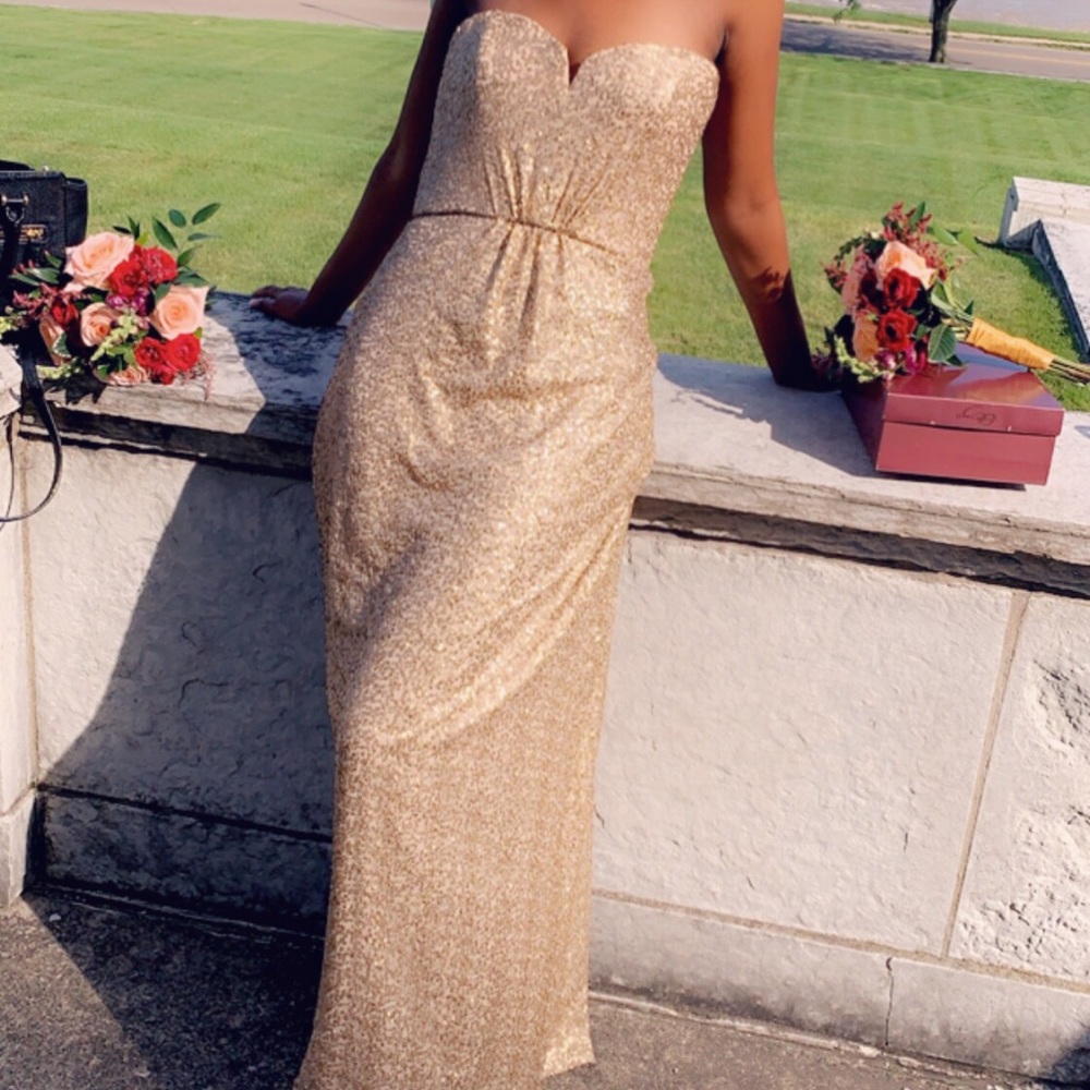 Champagne Amsale Dress